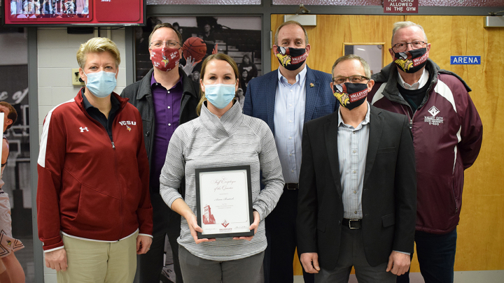 Anna Bratsch with members of the VCSU President's Cabinet