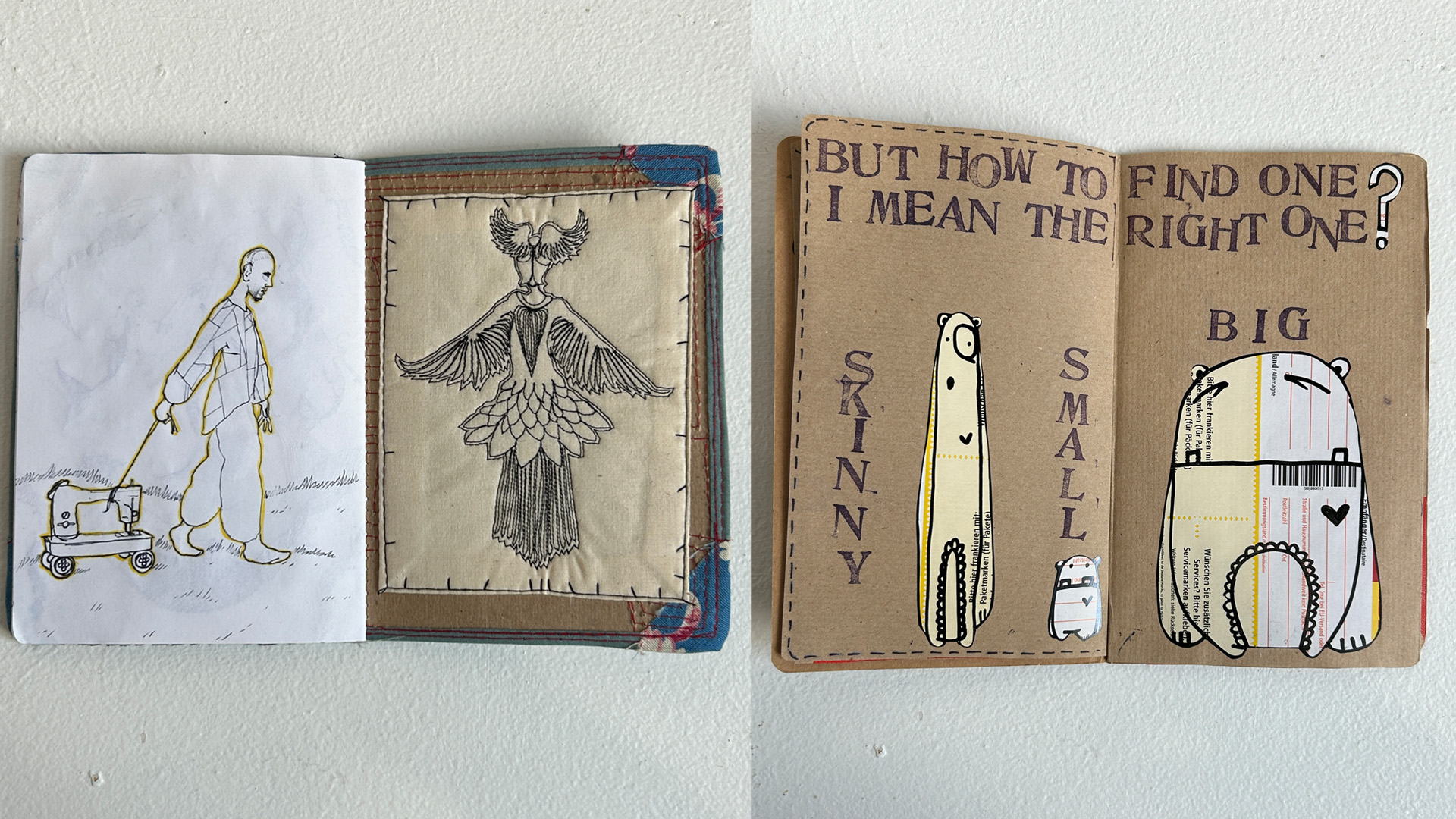 Two sketchbooks from The Sketchbook Project are shown.