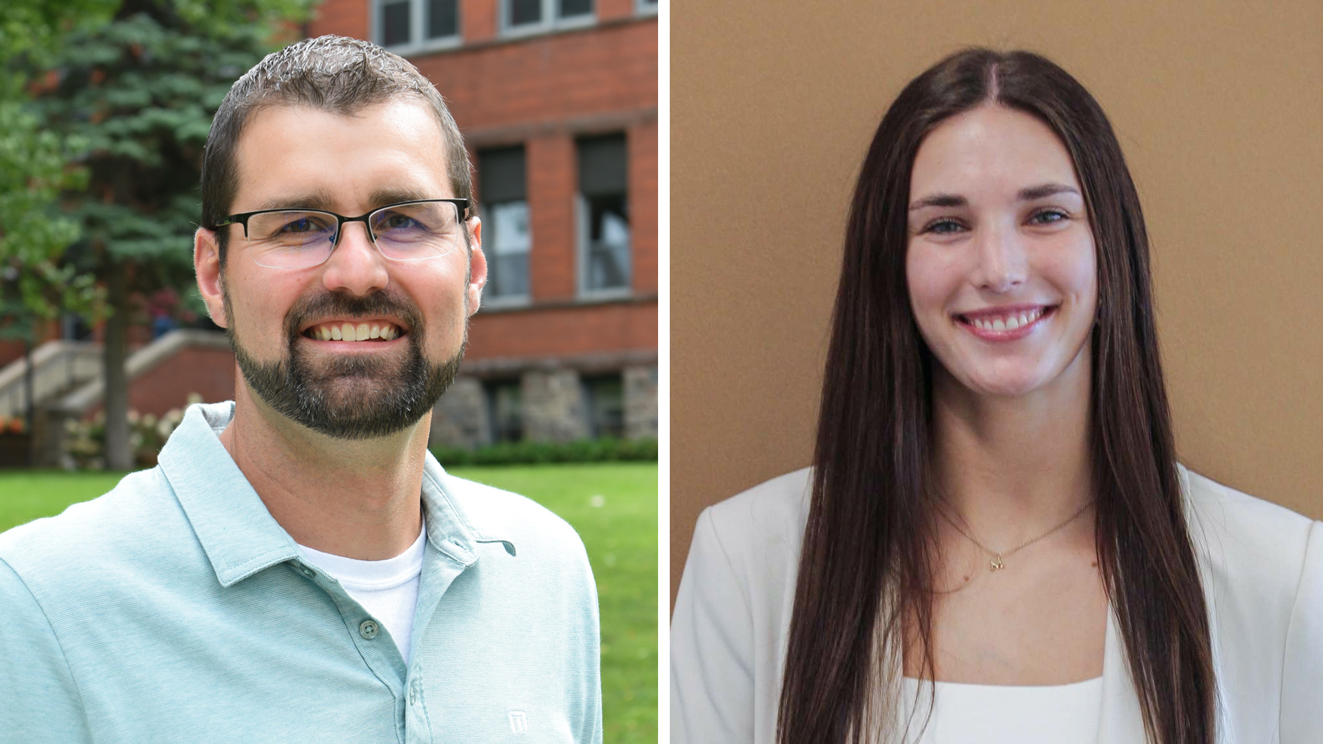 VCSU professor Nick Galt and student Macy Fridgen