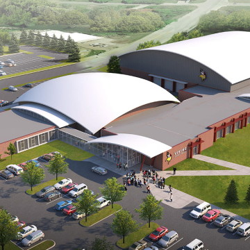 Architect rendering of the proposed addition to the W.E. Osmon Fieldhouse