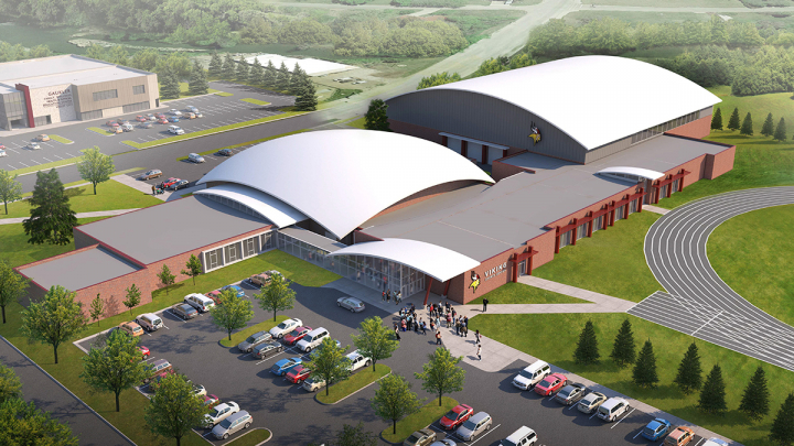 Architect rendering of the proposed addition to the W.E. Osmon Fieldhouse