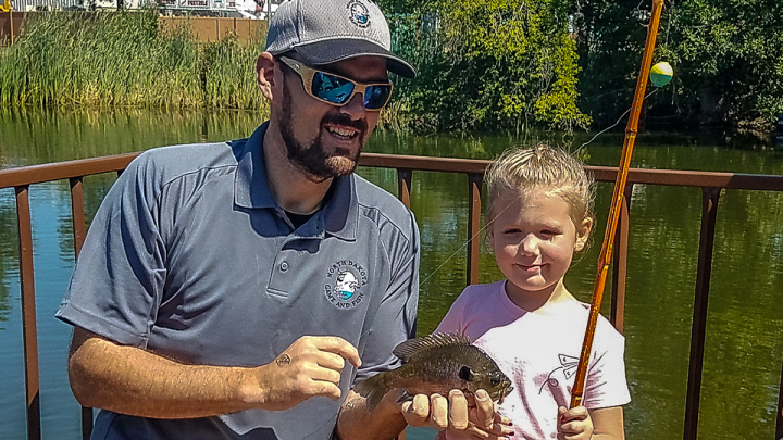 Jim Job teaching future generations how to fish