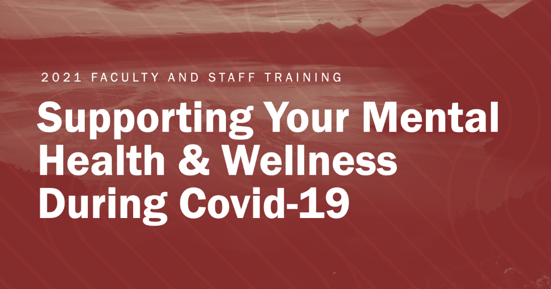 Supporting your mental health through training visual header with a red background