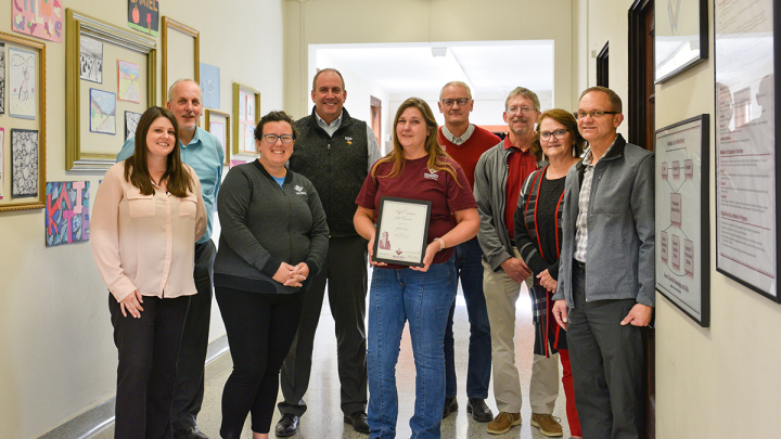 Julie Crist with President's Cabinet