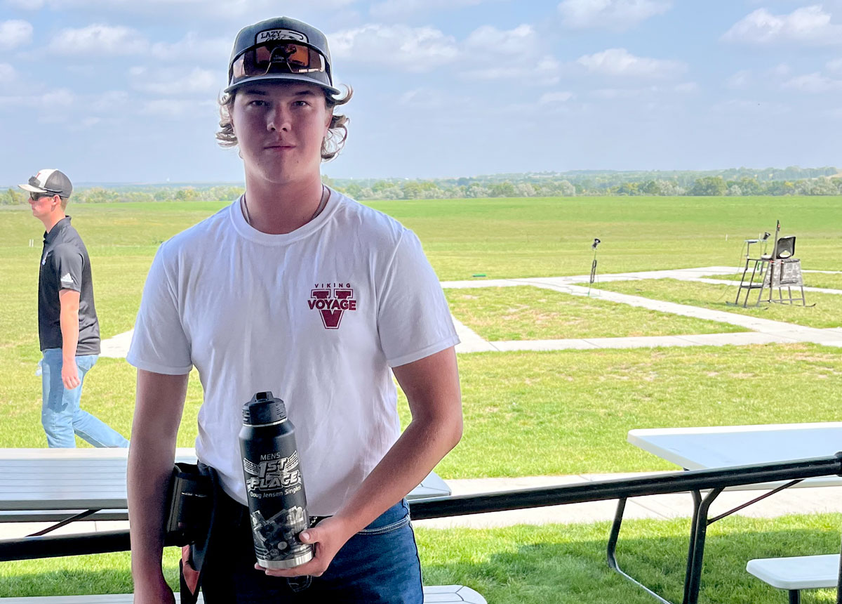 VCSU first-year student and Trap Club member Kaden Schafer