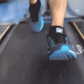 A man running on a treadmill