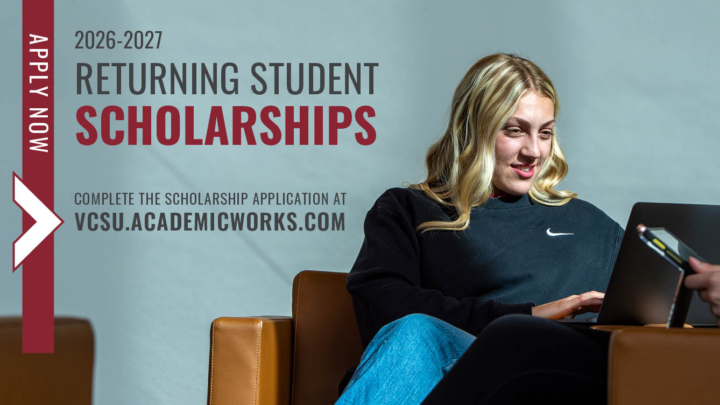 student sitting in chair, work on laptop