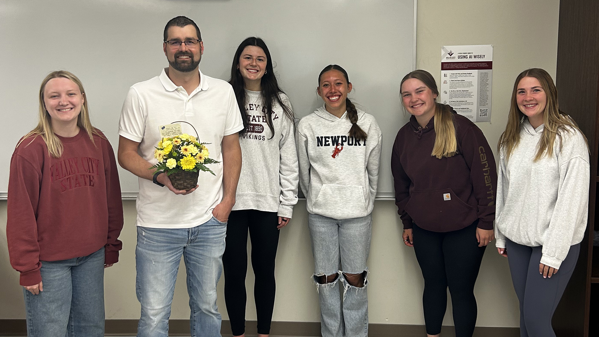 Dr. Nicholas Galt is recognized by members of Student Senate as the Teacher of the Year.