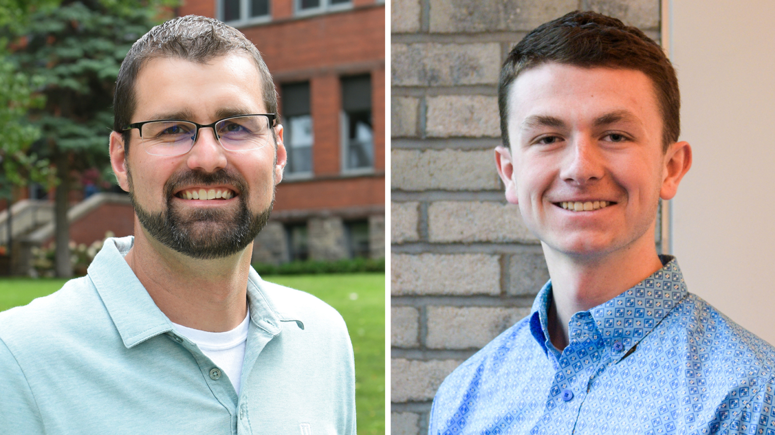 Headshot photos of Nicholas Galt and Grant Larson