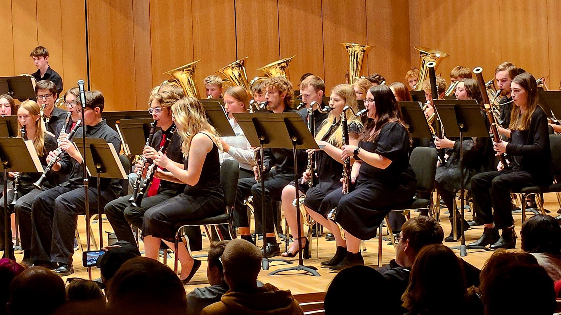 Students play in the 2024 Ployhar Honor Band concert.