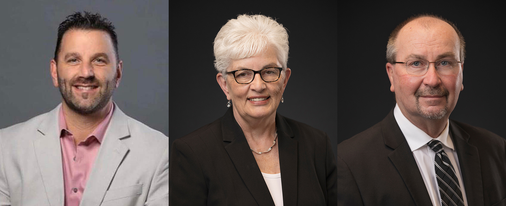 Headshot picture of Joe Deutsch, Joan Heckaman and Chet Pollert
