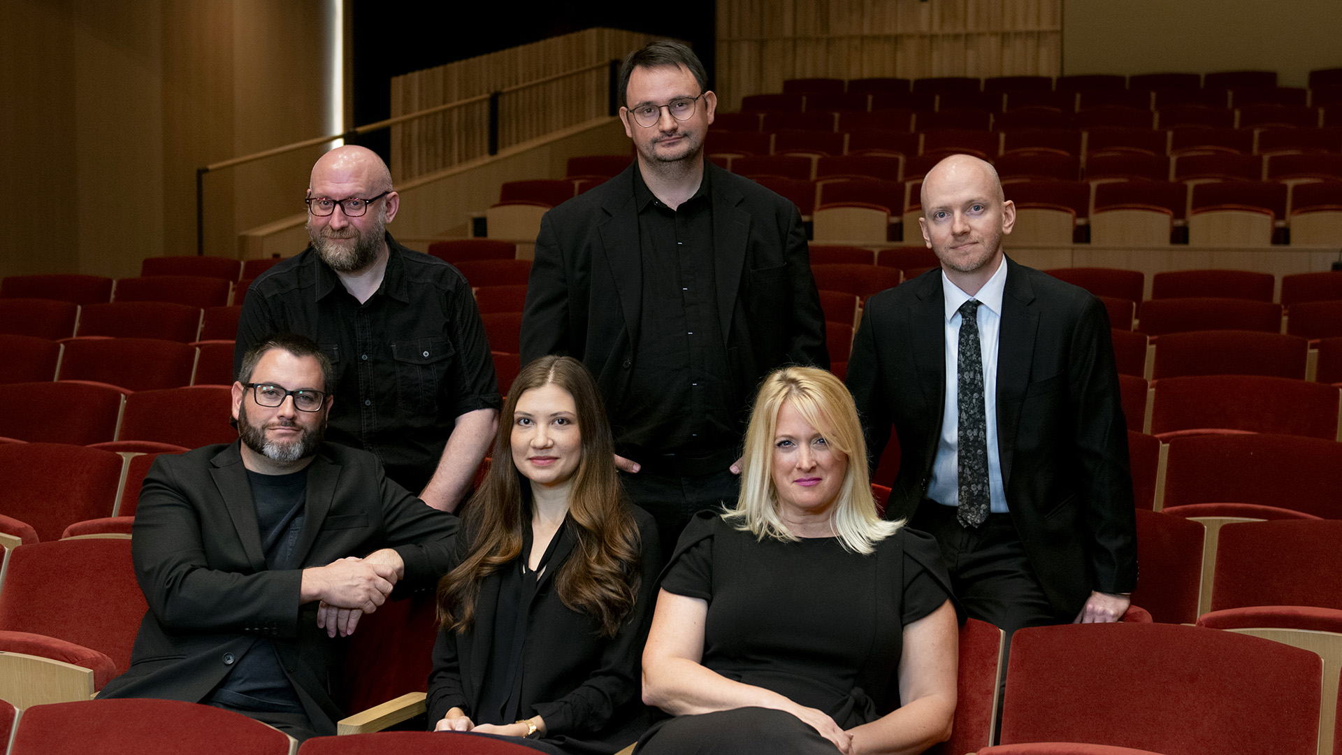 VCSU music faculty pose for a group shot in the CFA