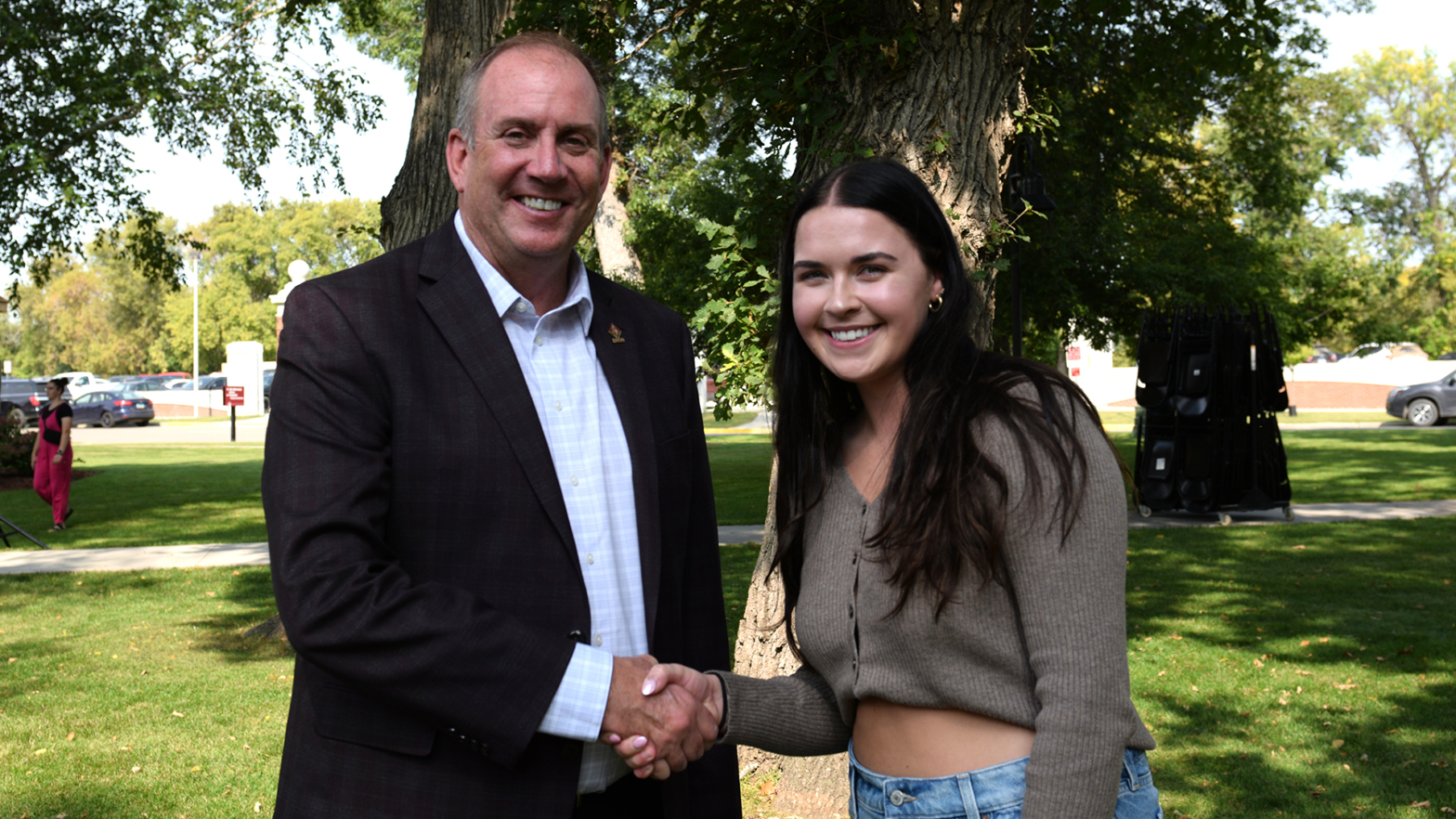 President LaFave and Sadie Hansen