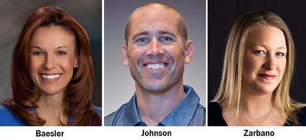 Alumni Kirsten Baesler, Matthew Johnson and Megan Zarbano will be honored at Homecoming 2018.