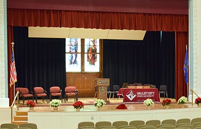 Historic Vangstad Auditorium will serve as the venue for Winter Commencement 2018.