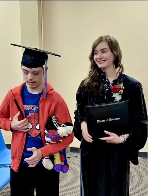 Photo of Anna Erickson with her brother