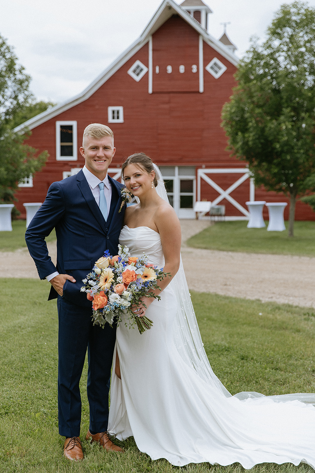 woman and man in wedding attire
