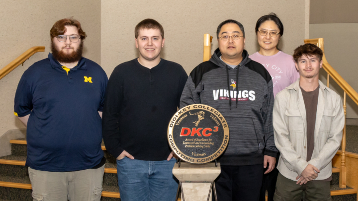 From left: Conner Bowling, Jacoby Hunt, Yang Du, Xin Wang, and Aaron Cutshall