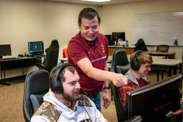 A member of the esports team gaming