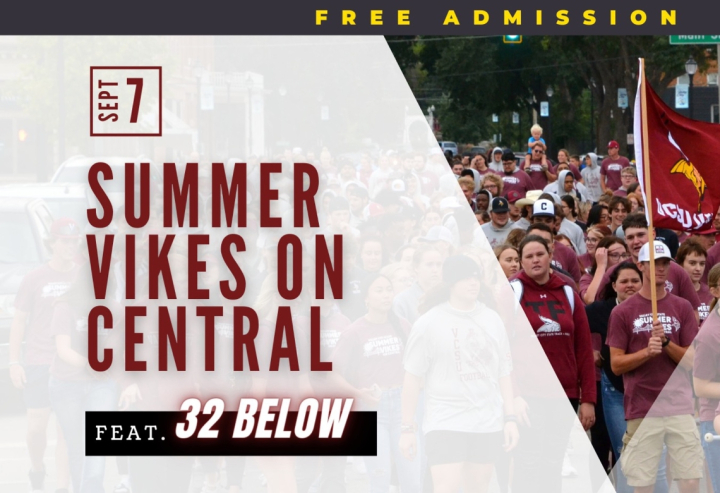Free admission to Summer Vikes on Central featuring 32 Below on September 7, 2024