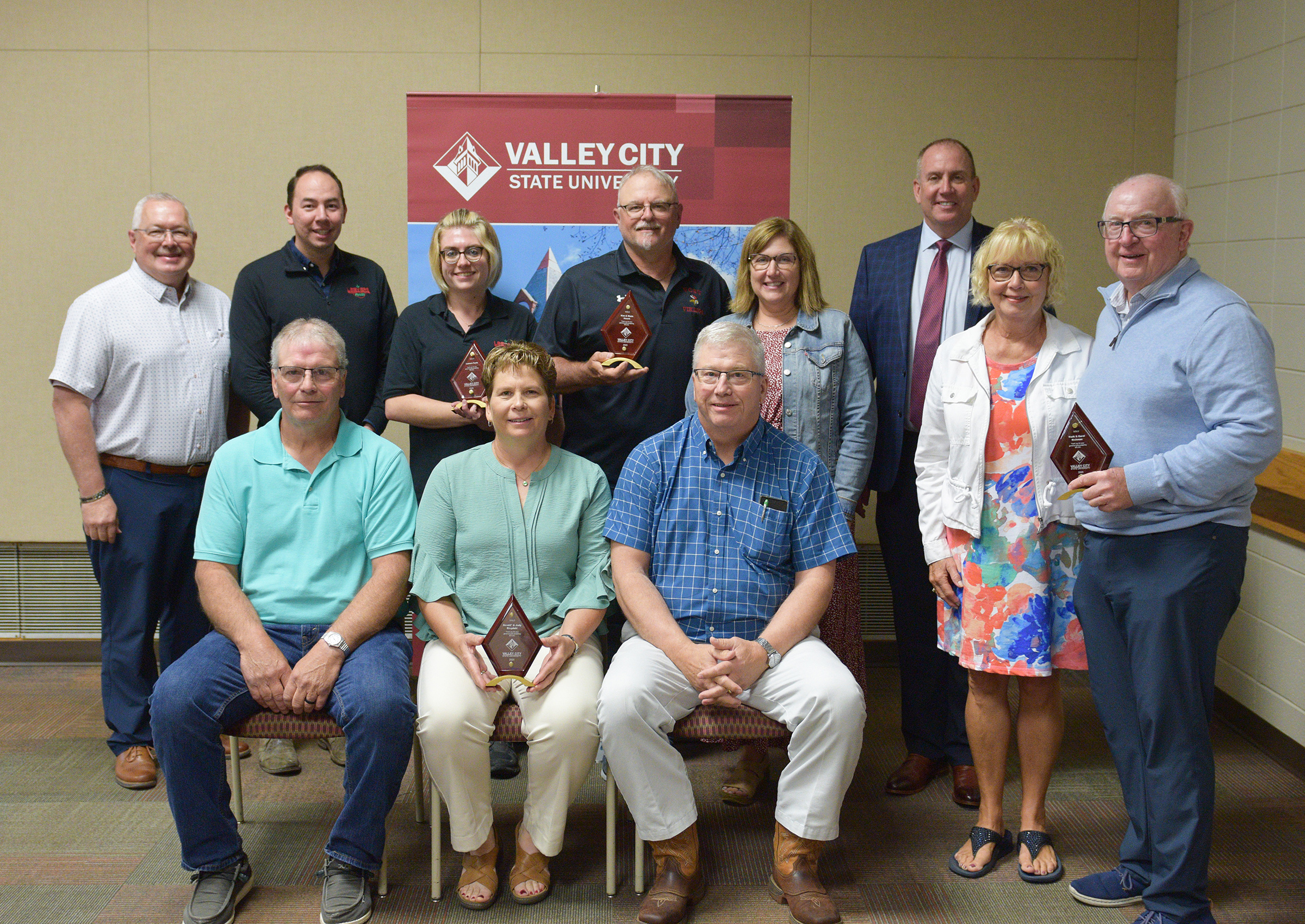 Donors at the Gold Level are pictured with VCSU representatives after the donor luncheon.