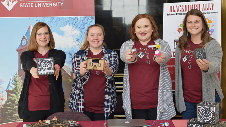 Assistant Professor Harmony Richman and VCSU students