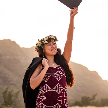 Hope Ishizaka and her diploma