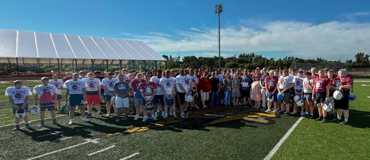 Dustin Yorek, staff, colleagues and football campers
