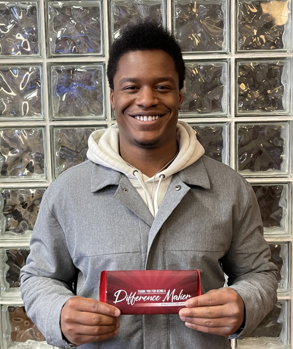 Mitchell Silkman with Difference Maker award