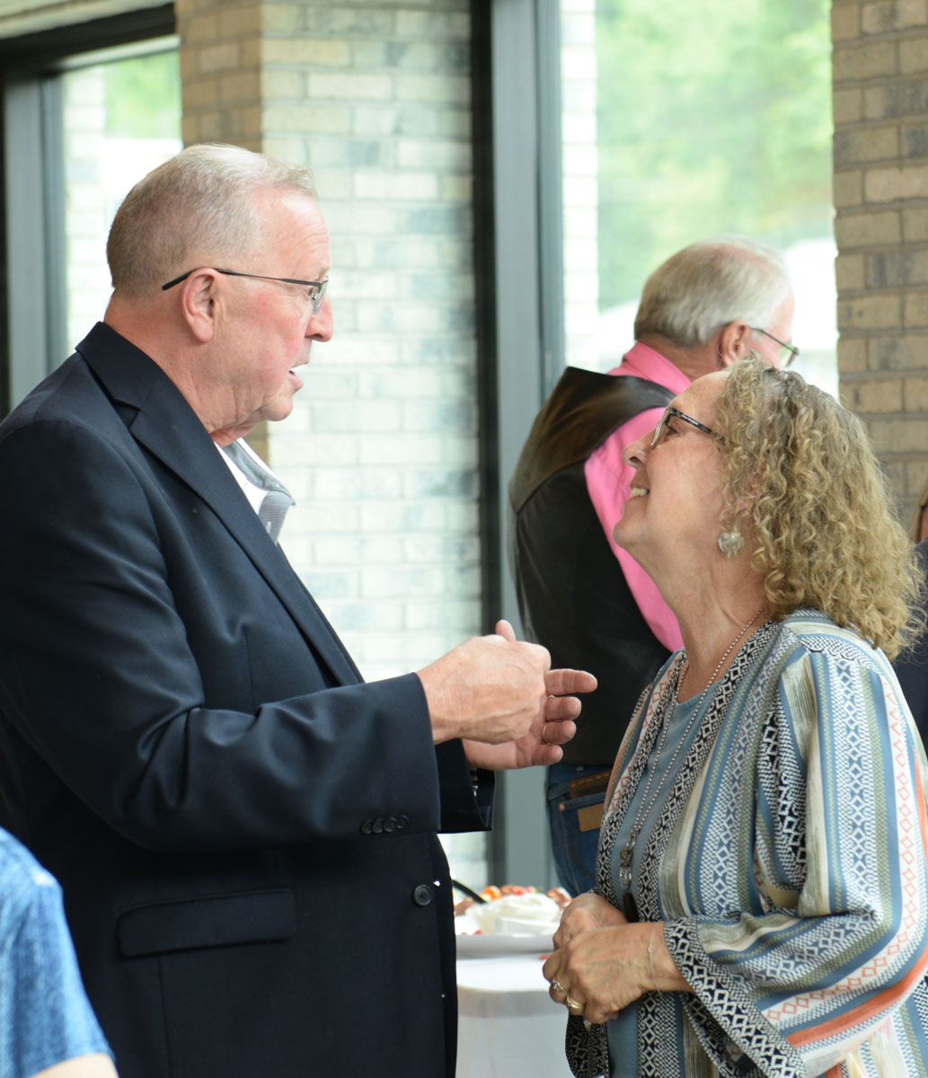 Larry J. Robinson celebrating during the renaming ceremony. 