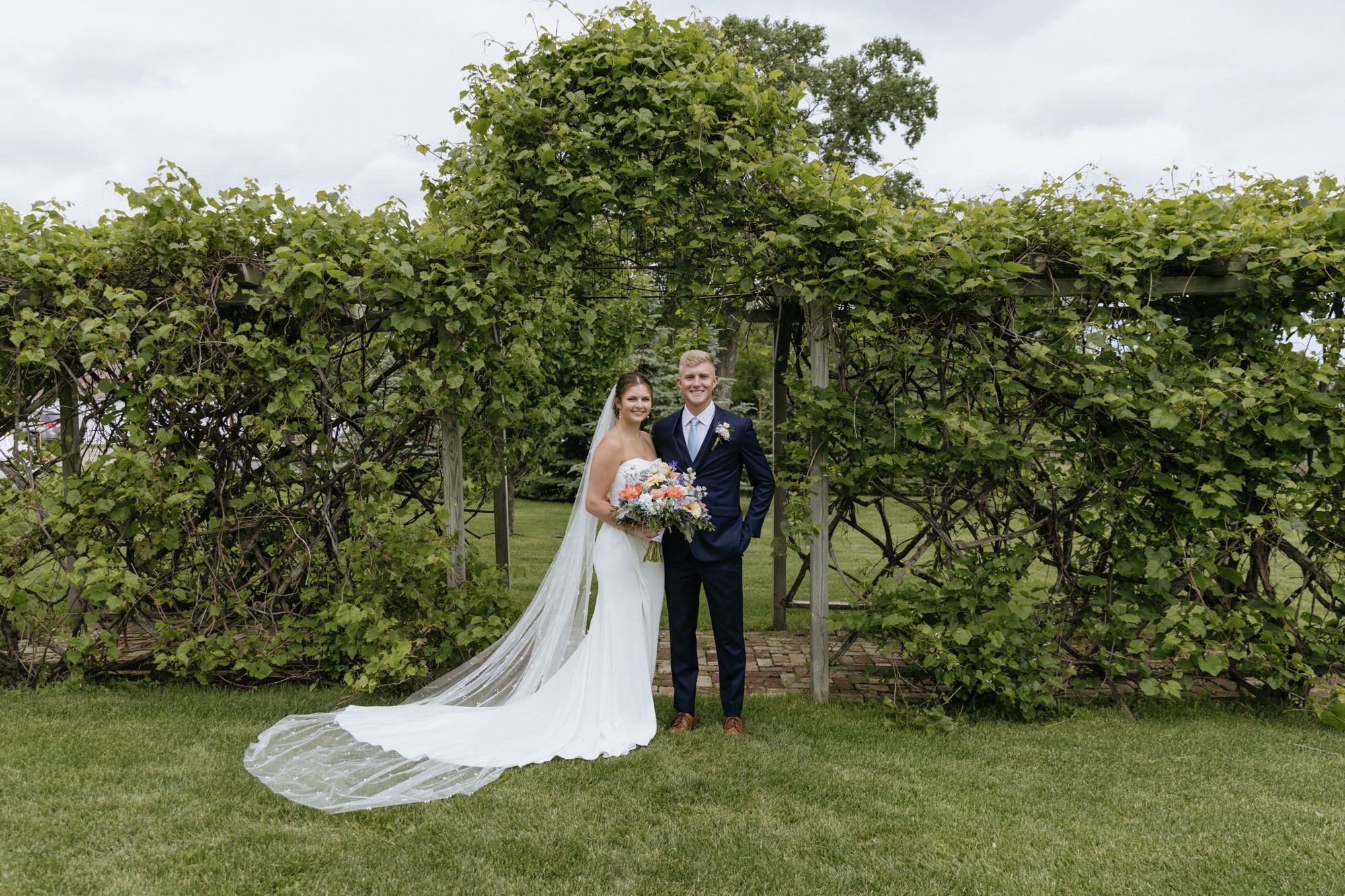 woman and man in wedding attire