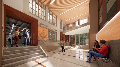 Architect rendering of McCarthy Atrium