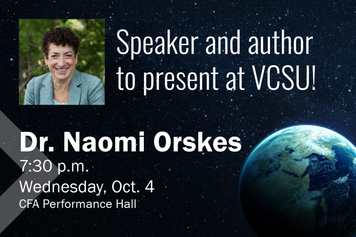 Speaker and author to present at VCSU Dr. Naomi Orskes
