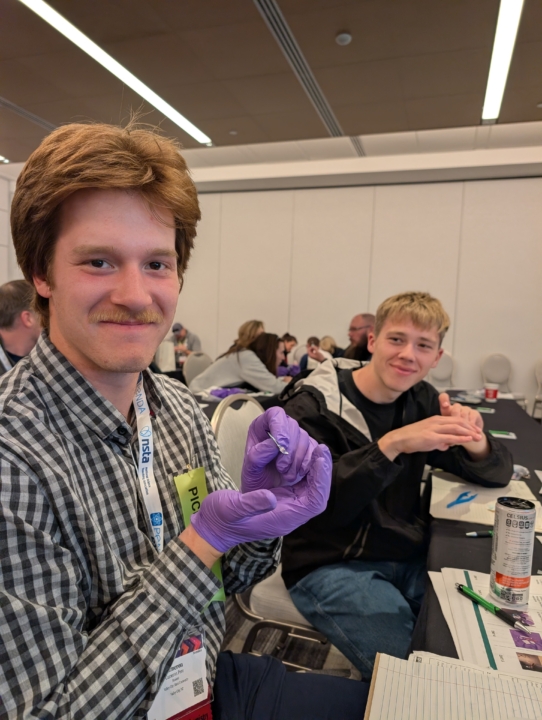 Cameron and Michael doing an activity