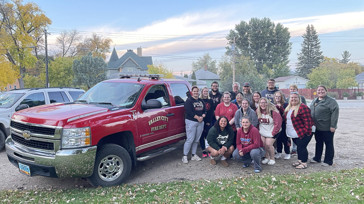 Residence Life staff participating in activity