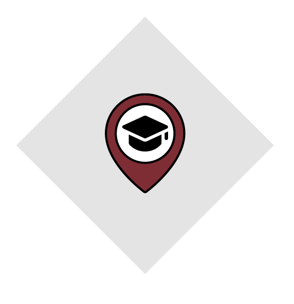 An icon for the strategic plan that includes a graduation cap