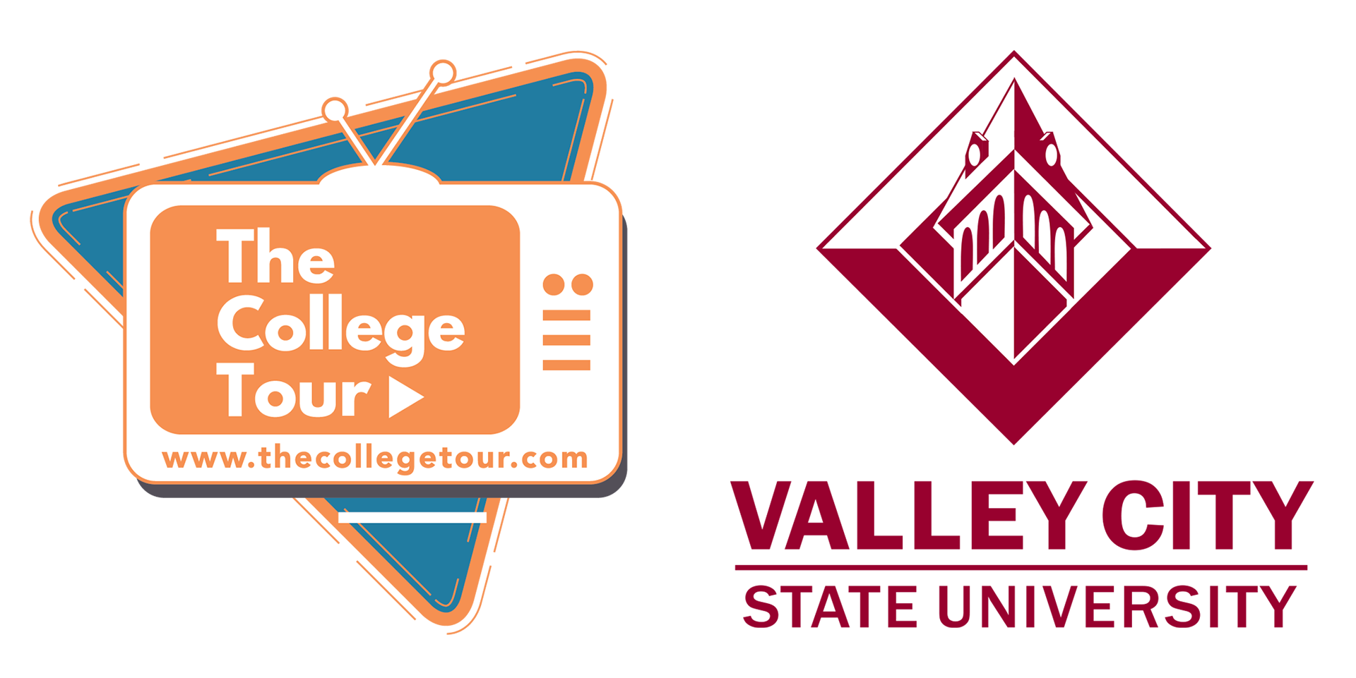Logos for The College Tour and Valley City State University