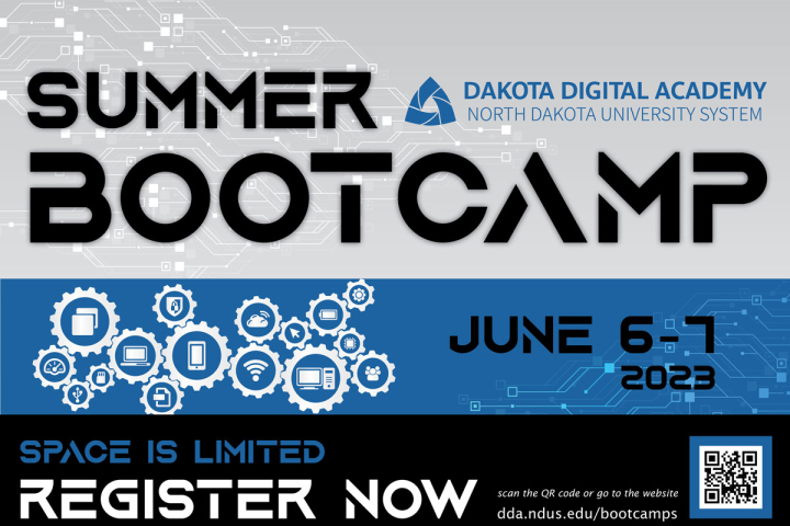 Summer Bootcamp offered by the Dakota Digital Academy. Space is limited. Register today. 