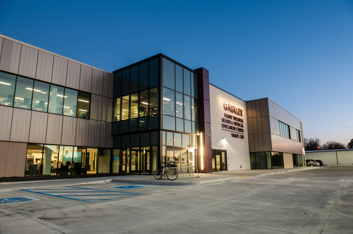 Gaukler Family Wellness Center outdoor at night
