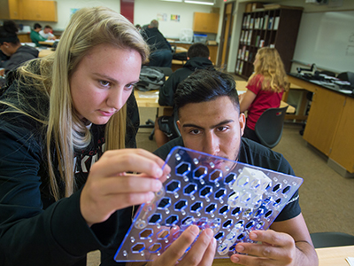 female and male in STEM class