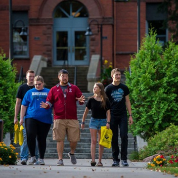 Campus tours are part of the itinerary when prospective students visit VCSU.