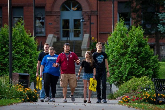 Campus tours are part of the itinerary when prospective students visit VCSU.