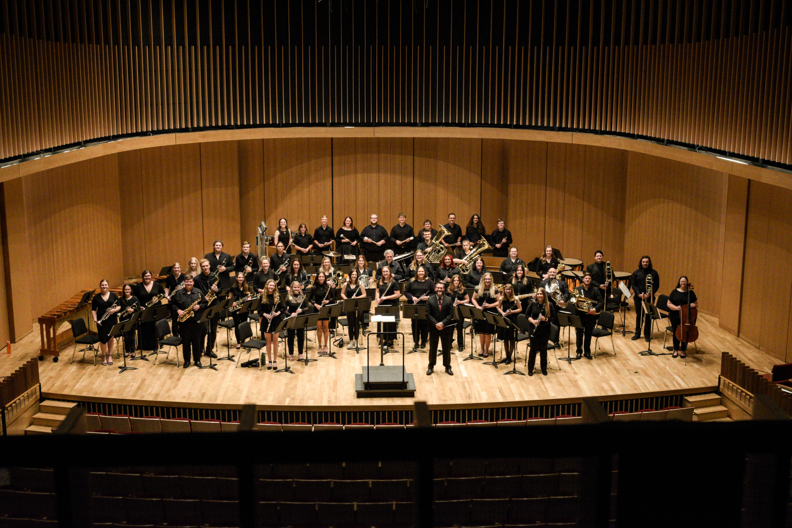 VCSU Concert Band on stage at the Center for the Arts