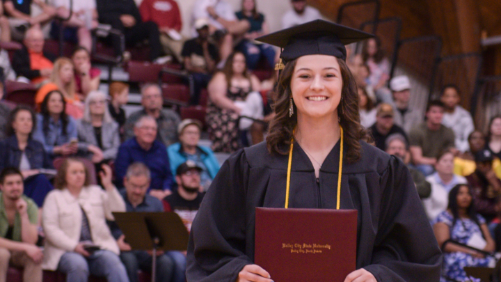 Clarissa Schlottman receiving degree