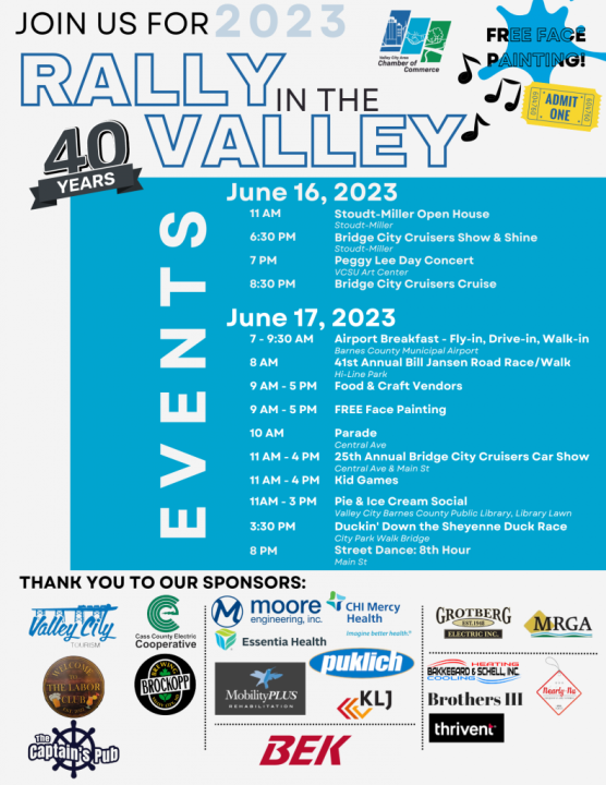 Rally in the Valley schedule