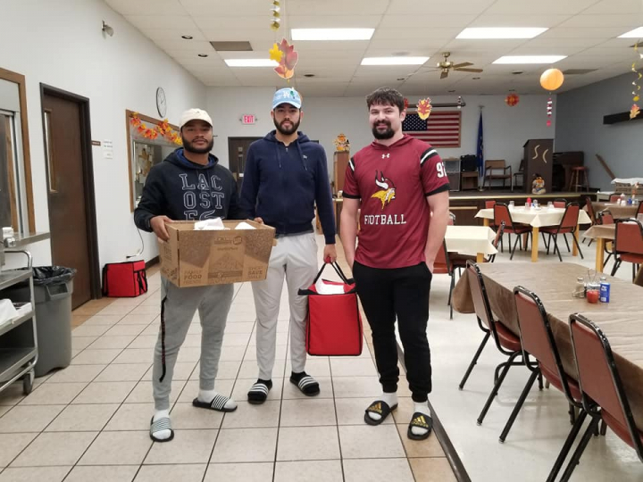 KHP students delivering meals