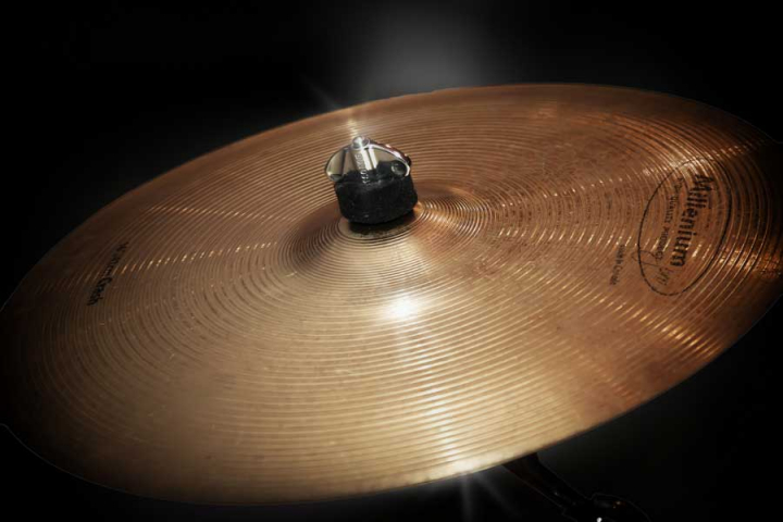 Cymbal as part of a percussion kit