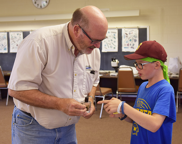 Faculty and students working together