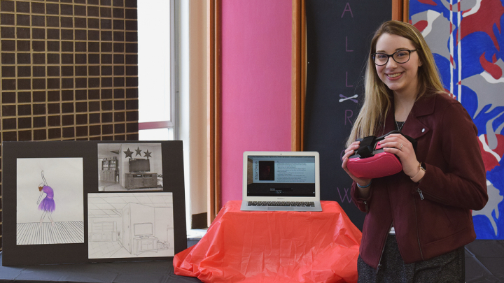 Student presenting at the annual VCSU Scholar Symposium