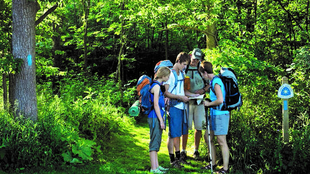 Hikers on the North Country Scenic Trail